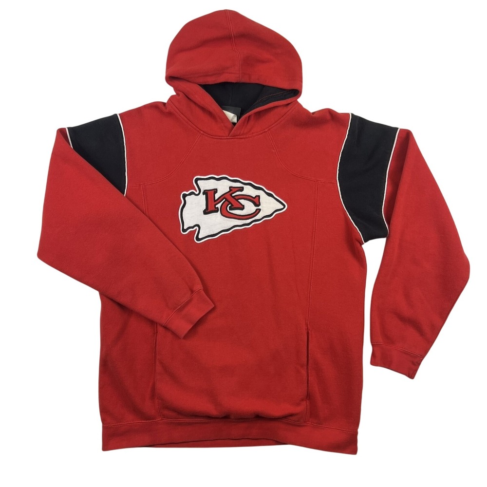 Vintage Kansas City Chiefs Hoodie Youth XL‎ NFL Team Apparel Red Logo 2000s